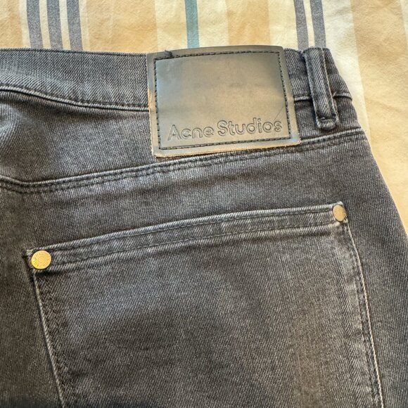 Acne Studios Max Used Black Denim Jeans Men's 31 x 32 - Picture 5 of 6